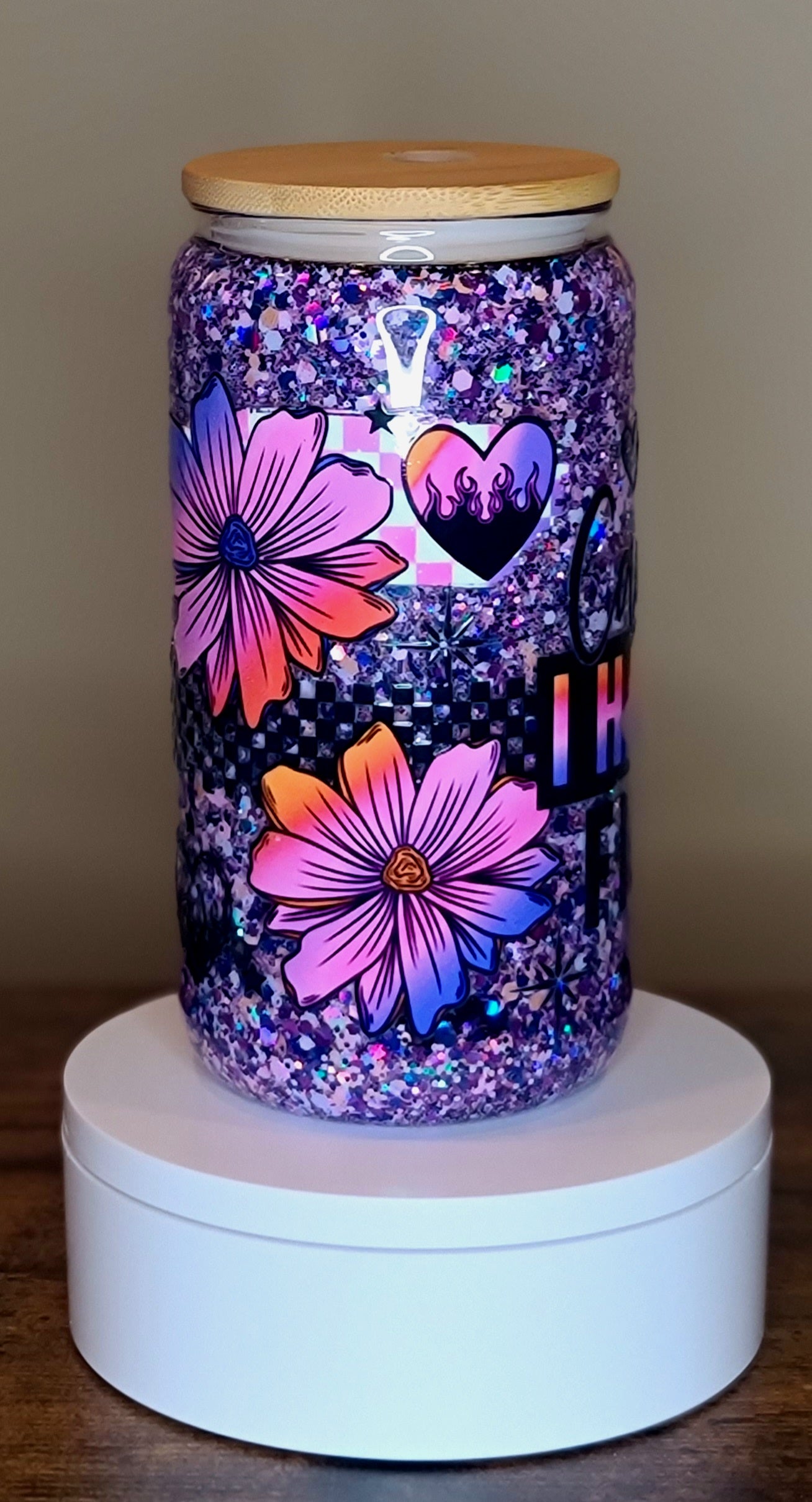 "Caution, I Have No Filter" Snow Globe Tumbler