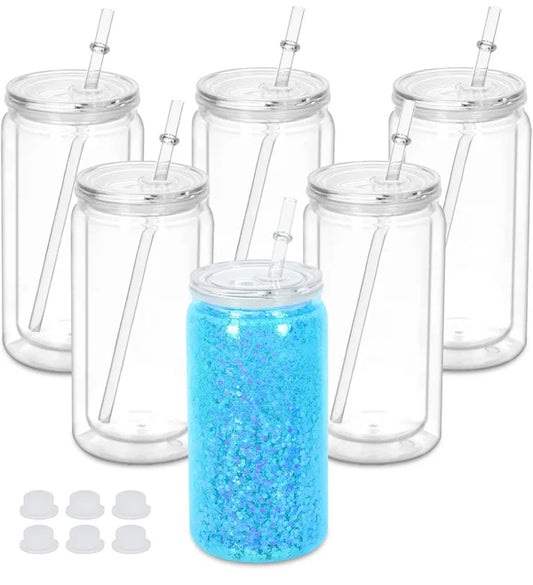16oz Acrylic Snow Globe Tumber
