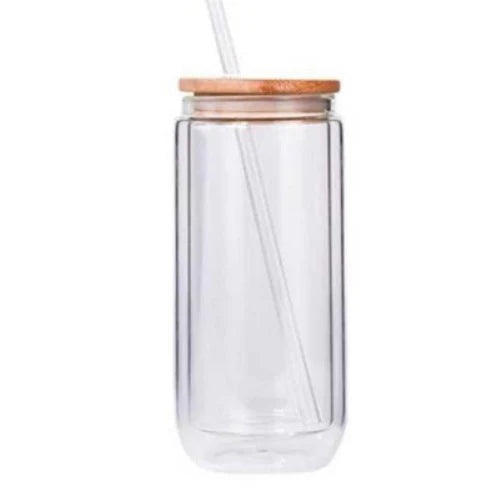 16oz Glass Snow Globe Tumbler