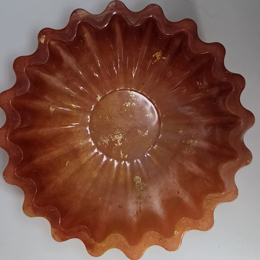 Crimson Ember Resin Trinket Bowl