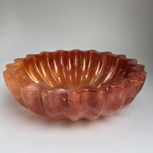 Crimson Ember Resin Trinket Bowl