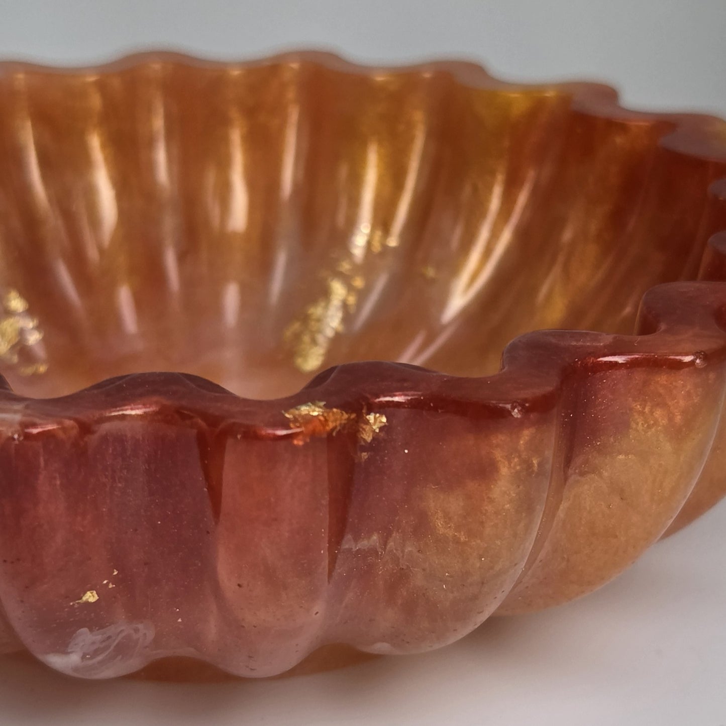 Crimson Ember Resin Trinket Bowl