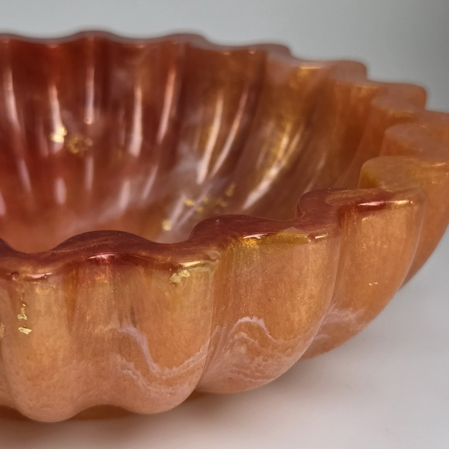 Crimson Ember Resin Trinket Bowl