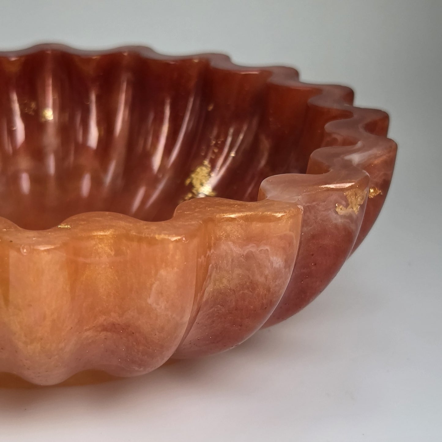 Crimson Ember Resin Trinket Bowl