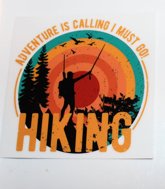 Hiking 4" Cup Decal