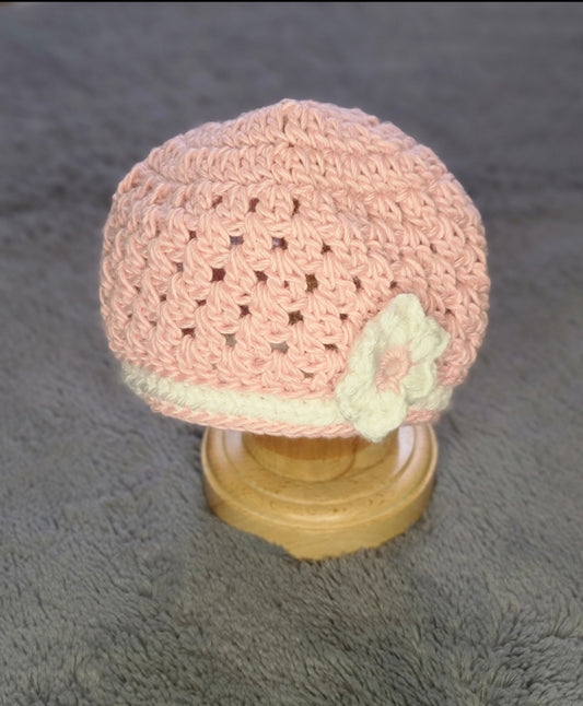 Baby Beanie with Flower