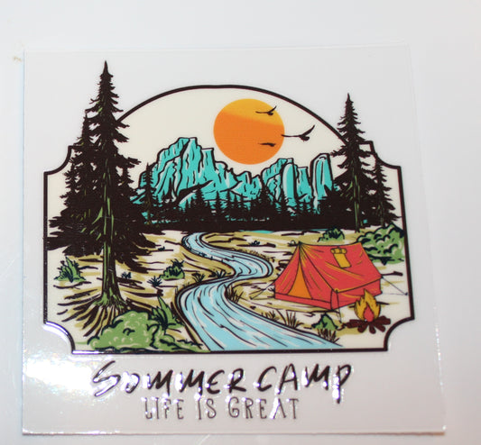 Summer Camp 4" Cup Decal